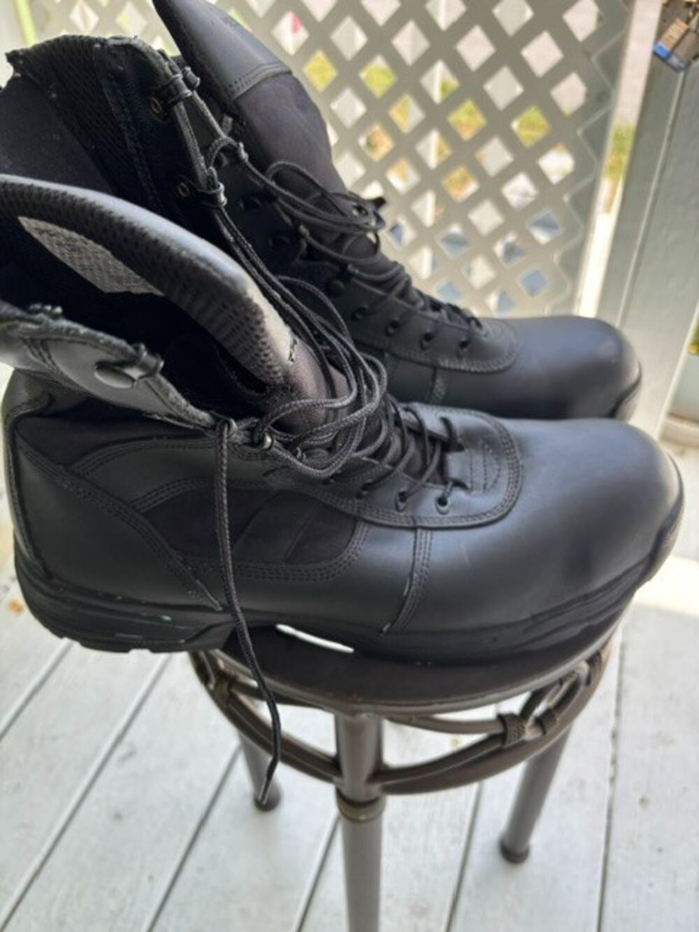 Propper Tactical Duty Boots Black Leather Side Zip Combat Military Men's Size 14